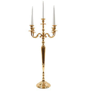 Bougeoir candélabre à 5 bras en métal aluminium fini or Meilleure qualité d'exportation Fête de mariage Bureau à domicile - Product Image 4