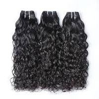 Extensions de cheveux naturels noirs bouclés, tissage double trame, cheveux vierges Remy décolorés, couleur noire indienne, cheveux à tirage simple