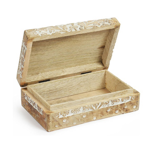 Hot <b>Sale</b> Tree of Life Motif Wooden Jewelry Box Mango <b>Wood</b> Box for Multipurpose Use Custom Home Decorative Storage Box Supplier - Product Image 5