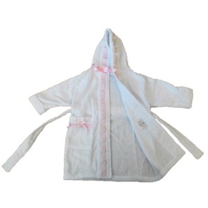 Serviette de bain pour bébé nouveau-né - 100% coton tissé, imprimé animal, rose, peignoir - Product Image 2