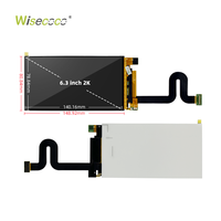 Layar LCD Definisi Tinggi 2K 6,3 Inci 2560*1440 IPS Full View Modul LCD Antarmuka MIPI