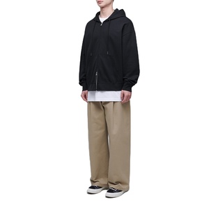 Sweat à capuche zippé en molleton 100 % coton personnalisé avec impression numérique pour homme, style urbain, respirant, coupe oversize, idéal pour l'hiver - Product Image 5