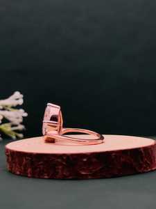 Bague en or rose 10K avec diamant de laboratoire taille poire 1,52 carat, certifiée IGI, tendance, de luxe, pour mariage ou fiançailles - Product Image 5