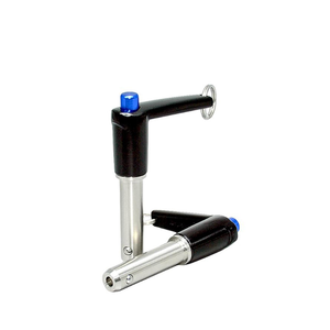 HM238 Pasador de Bloqueo con Cabeza en Forma de L de Aluminio, Pasador de Bloqueo con Botón de Liberación Rápida de Acero Inoxidable - Product Image 1