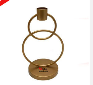 Portavelas de acero inoxidable de metal con acabado plateado brillante de aspecto increíble para restaurante y bar de hotel - Product Image 5