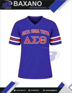 Camiseta Deportiva de Malla de Poliéster para Mujer Delta Sigma Theta Sorority, Diseño Atlético Azul Rey 1913, Antiarrugas y Transpirable - Product Image 5