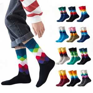 Hot selling classic striped <b>socks</b> custom cotton crew <b>socks</b> men's causal <b>socks</b> - Product Image 5