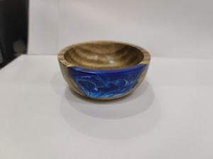 Bol de service en résine époxy artisanale indienne au design fumé, vaisselle en gros à prix abordable, excellente qualité - Product Image 2