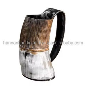 Alta demanda Cuerno de vaca Beber Fabricante y exportador Cuerno Taza Diseño y elaborado con cuerno para beber de alta calidad de la India - Product Image 3