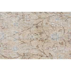 5.6x9 ft Rug, Vintage Turkish Rug, <b>Brown</b> Floral <b>Wool</b> Rug - Product Image 5