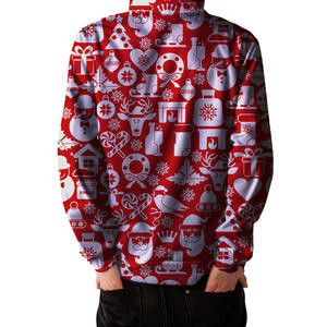 Sudaderas con Capucha y Cremallera para Hombre, Sublimación Completa, Personalizadas, de Poliéster, Estampadas, Navideñas, Retro, 2025 - Product Image 4