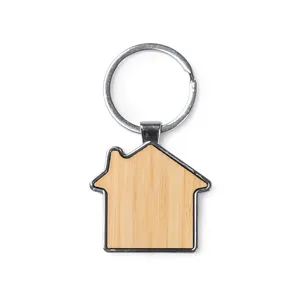 Portachiavi e Moschettoni Personalizzati in Metallo e Bambù Aryan House - Gadget Promozionali - Product Image 1