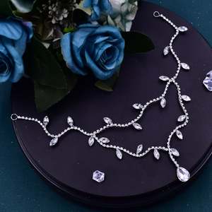 Bridella BHP495-S <b>Silver</b> Crystal Rhinestone <b>Headband</b>-Elegant Bridal Floral Design Comfortable Fit for Weddings & Formal Events - Product Image 1