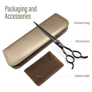 Ciseaux de toilettage pour animaux de compagnie pour chats chiens Sûr tranchant et durable Prise en main confortable Parfait pour le toilettage à la maison ou au salon - Product Image 6
