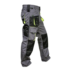Pantalon cargo en coton à taille mi-haute, lavage foncé, design personnalisé pour hommes, poids moyen, devant plissé, style streetwear, directement de l'usine - Product Image 2