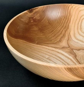 Tazón de ensalada de madera hecho a mano con acabado pulido liso, para frutas, pasta, estilo rústico, para servir en la cocina, decorativo, natural, centro de mesa - Product Image 5