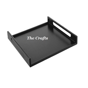 Accesorios para el hogar y el hotel Bandeja para servir alimentos con asas de metal Utensilios de cocina de Calidad exclusiva Bandeja para aperitivos - Product Image 4