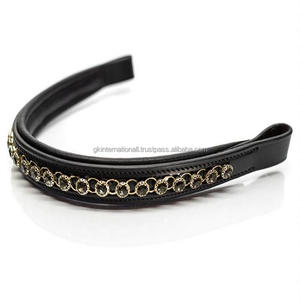 Banda para cejas de caballo de cristal dorado gris acolchado suave de vaca curvada al por mayor - Product Image 6