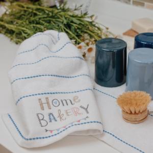 Pemium Turkish Cotton High Quality Cheap Price <b>Waffle</b> Terry Weave 100 Cotton Embroidery Kitchen <b>Towels</b> 2 Piece in Set - Product Image 1