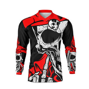 Maillot de motocross à manches longues en mesh ventilé, haute durabilité, pour sentier et piste, logo personnalisé imprimé - Product Image 4