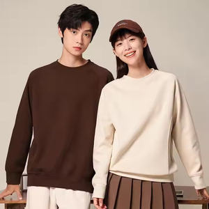<b>Men's</b> Women's Casual Comfortable 100% Cotton <b>Long</b> <b>Sleeve</b> Pullover with Solid Color Neck Oversized Fit <b>Top</b> Sweater Knitted Fabric - Product Image 3