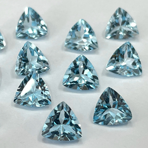 บุษราคัมสีฟ้าท้องฟ้าธรรมชาติ6มม. ล้านล้านรูปทรงเหลี่ยมเพชรพลอยบุษราคัมสีฟ้าหลวม - Product Image 1