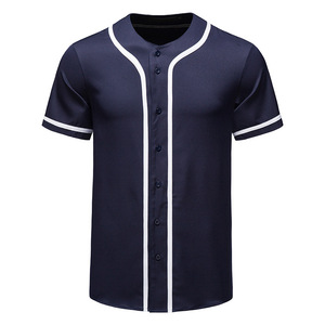 Chemises de baseball en polyester d'été personnalisées pour hommes T-shirts en jersey de baseball universitaire à manches courtes avec logo personnalisé - Product Image 3