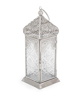 Top Selling Moroccan Metal Candle <b>Lanterns</b> With <b>Silver</b> Finished Wedding Home Outdoor Decoration - Product Image 5