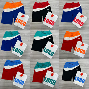 2025 fabricante de alta calidad marca de moda Logo corto verano hombres chándal 2 uds algodón casual hombres camiseta y pantalones cortos para deportes - Product Image 3