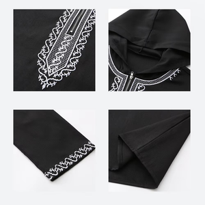 Túnicas Musulmanas Negras con Capucha para Hombre, Diseño Moderno, Precio de Mayoreo, Personalizadas, Transpirables, Casuales, para Adultos, Gran Venta 2025 - Product Image 4