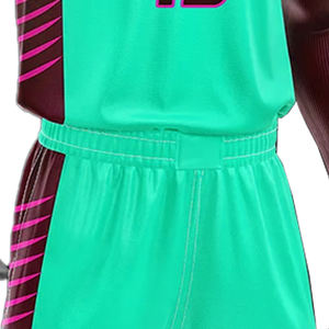 ชุดเสื้อบาสเก็ตบอลคอวีคุณภาพสูงชุดทีมพิมพ์ลายปากีสถานพิมพ์ซับลิเมชันระดับพรีเมียมพร้อมกางเกง - Product Image 4