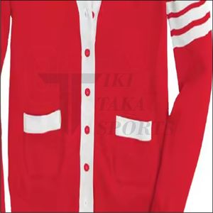 Suéter cárdigan universitario de manga larga para hombre, temporada de invierno, patrón de retazos de punto con decoración bordada - Product Image 5