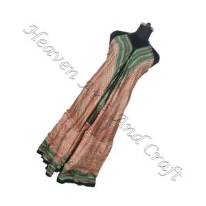 Hippy Boho ชุดอาหารค่ำพิมพ์ลายโบราณสำหรับผู้หญิงที่สง่างามชุดราตรีแขนกุดชุดผ้าไหมเปิดหลังฤดูร้อนพิมพ์ลายดอกไม้ - Product Image 5