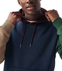 Dernière conception de matériel polaire de haute qualité pénal professionnel hommes manches longues bloc de couleur à capuche - Product Image 3