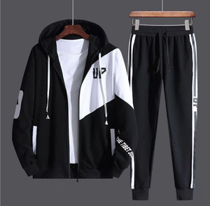 All Season Athletic Hooded Printed Solid Eco-Friendly Tracksuit Full Set Breathable Fabric Training and <b>Travel</b> <b>Wear</b> - Product Image 1