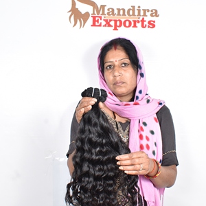 100% Raw sin procesar color virgen negro tejido ondulado solo ahogan paquete templo extensiones de cabello humano vietnamita - Product Image 2