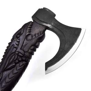 Vente en gros 2025 Hache Viking sur mesure Hache de combat en acier au carbone barbu entièrement fonctionnelle forgée à la main pour hommes de qualité industrielle - Product Image 5