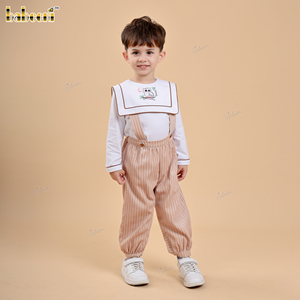 Babeeni Boys Long-Sleeve Owl Embroidered Casual Clothing Set-100% Cotton OEKO-<b>TEX</b> Certified-BC1430 - Product Image 3