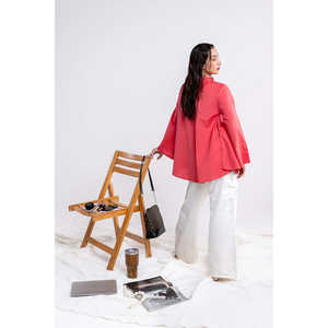 Túnica de Algodón y Viscosa Teñida IPS-44133 con Elegante Decoración de Lazo - Product Image 5