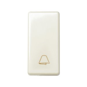 Pulsante a pressione color avorio con simbolo a mezza campana (Simon 27 27 27150-61) - Product Image 1