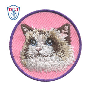 Customized Embroidery Patches Animal Dog <b>Cat</b> Rabbit Patches Badges Embroidered Appliques - Product Image 2