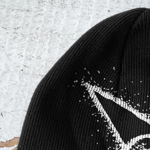 หมวกผ้าแจ็คการ์ดแบบถักสำหรับฤดูหนาวหมวกแก๊ปอบอุ่นปักโลโก้สำหรับเสื้อผ้าแนวสตรีทและชุดลำลอง - Product Image 2