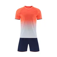 Venta al por mayor 100% poliéster sublimación camisetas de fútbol personalizado transpirable uniformes de fútbol conjunto con logotipo