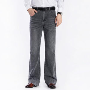 Pantalon en jean décontracté pour homme, taille mi-haute, coupe droite, lavage clair, 100% coton, écologique, populaire, service de vente en gros OEM - Product Image 3