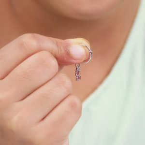 Boucles d'oreilles en argent Bamby pour enfants Bijoux élégants pour enfants - Product Image 4