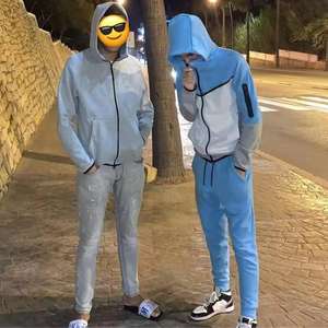 2025 mejor Vintage Zip up Windbreaker Track Suit Conjunto de 2 piezas Ligero de gran tamaño para hombre Plain Nylon Jogging Track Suit con cinta - Product Image 5