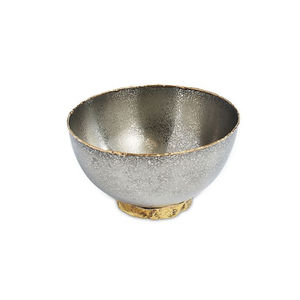 Petit bol de service bol de riz et de salade avec aluminium argenté et brillant, cuisine de la maison et Table à manger, bol décoré - Product Image 1