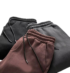 Pantalones rectos de pierna ancha personalizados, pantalones de chándal holgados de poliéster, pantalones de chándal holgados plisados para hombre - Product Image 3