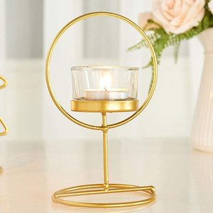 Porte-bougie en fil métallique, support de bougie décoratif moderne, élégant accent d'intérieur pour un éclairage doux et chaleureux, décoration intérieure - Product Image 5