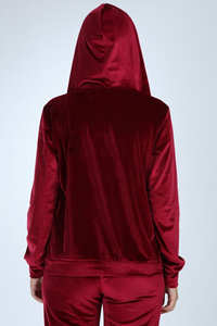 2023 nouveau Design à la mode OEM Logo personnalisé femmes survêtements velours survêtement avec capuche et pantalons de survêtement vêtements de salon - Product Image 5
